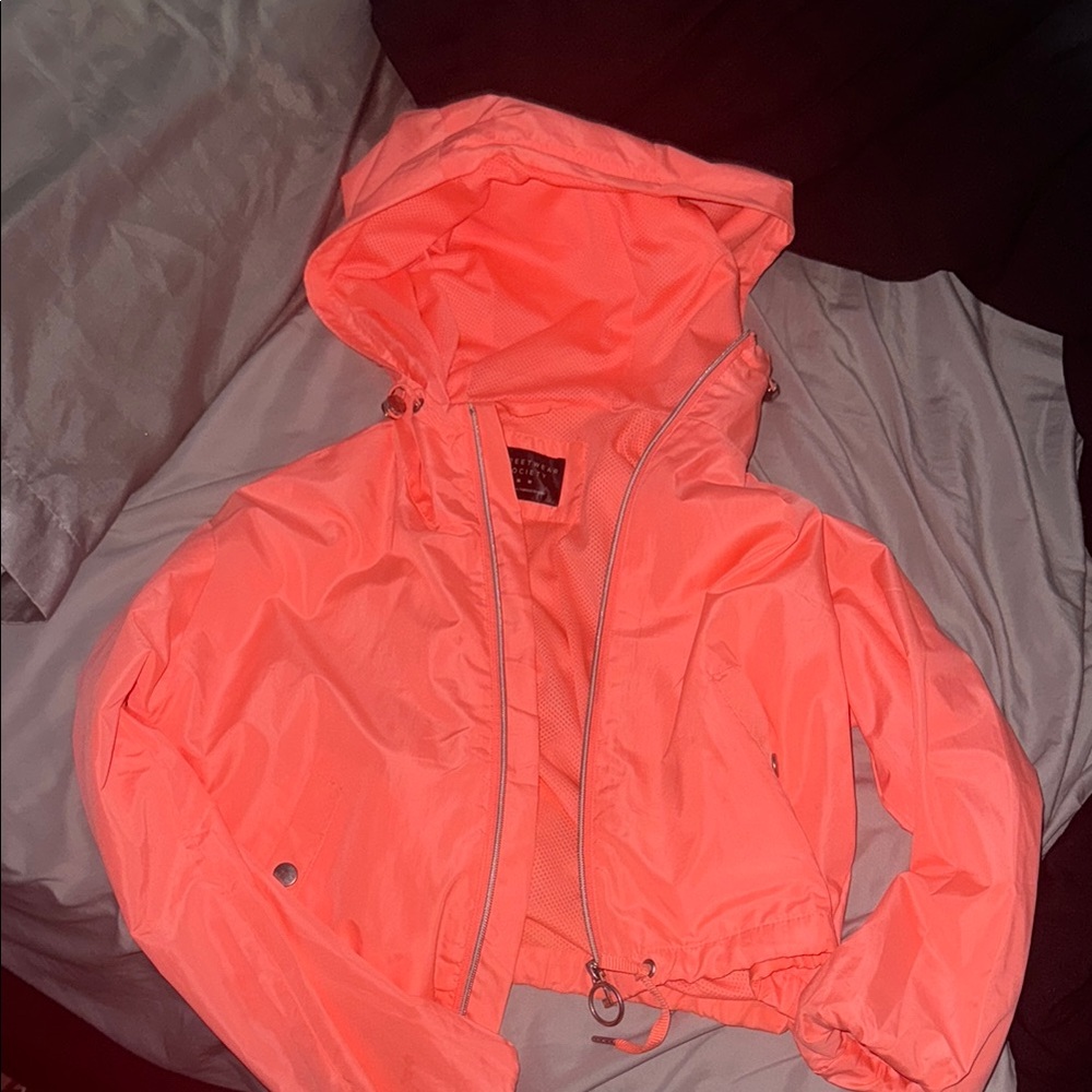 Neon windbreaker cropped